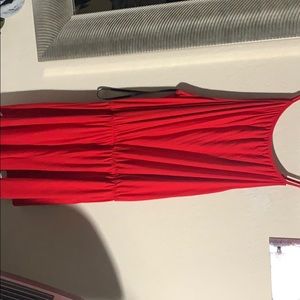 halter red romper size M